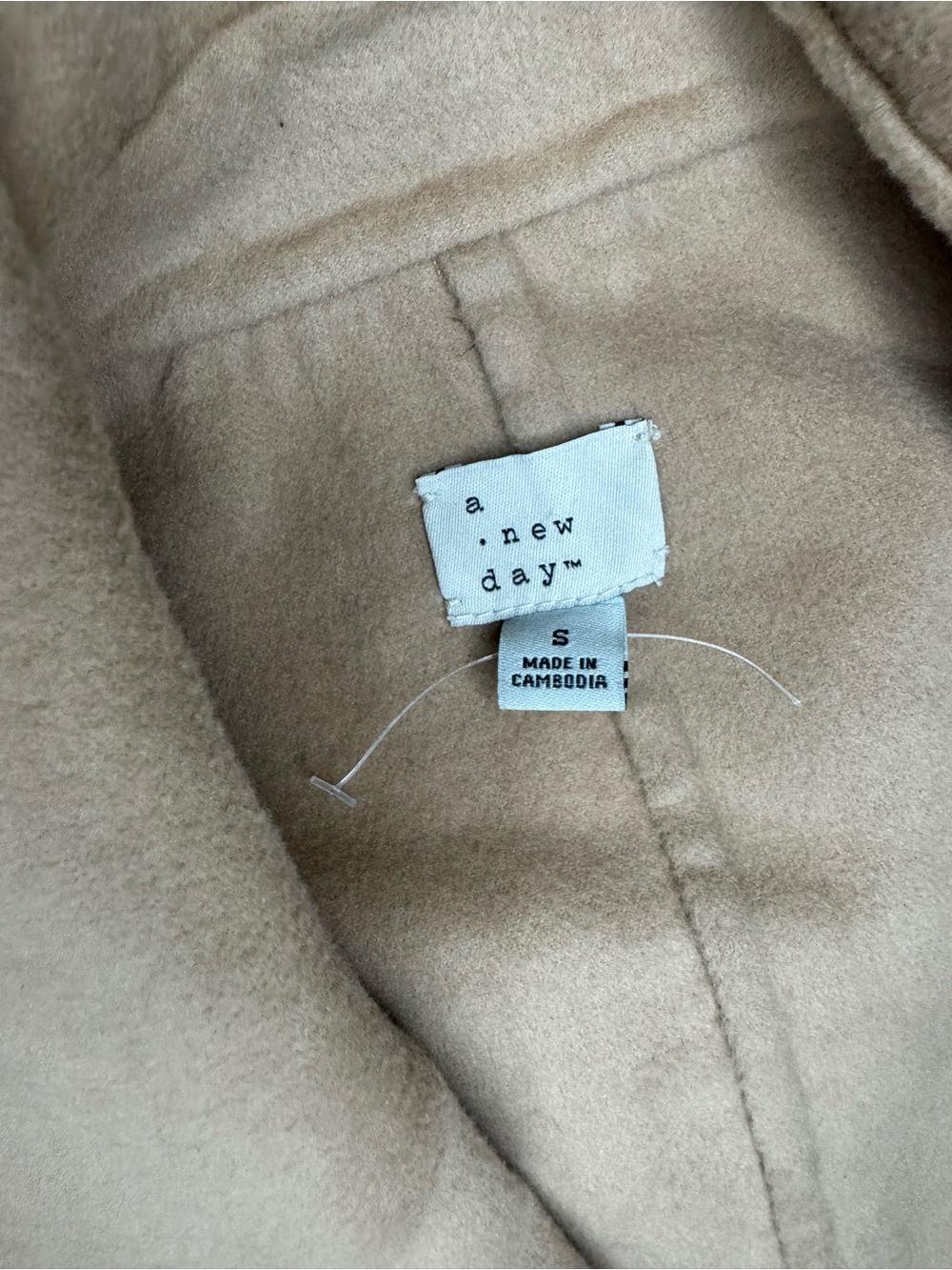 A New Day Women’s Tie Front Trench Coat - Tan Size Small NWOT - Picture 3 of 8